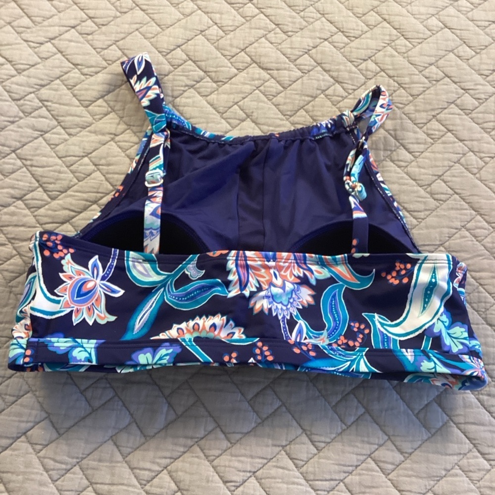 Elemar 2piece Floral High-Neck Bikini Sz 14 - Picture 2 of 14